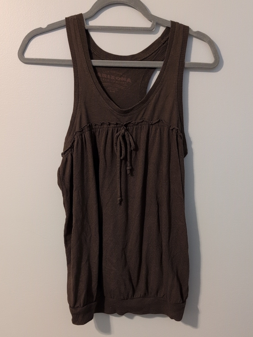 Arizona Jean Company Brown Sleeveless Tank with Drawstring